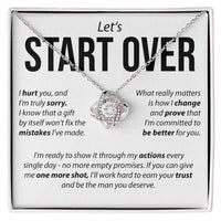 Load image into Gallery viewer, Let&#39;s Start Over, I Hurt You - Love Knot Necklace
