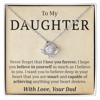 Load image into Gallery viewer, To My Daughter - Never Forget - Love Knot Necklace
