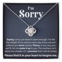 Load image into Gallery viewer, I&#39;m Sorry, Please Forgive Me - Love Knot Necklace
