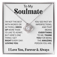 Load image into Gallery viewer, To My Soulmate, I&#39;m Not Always The Best - Love Knot Necklace
