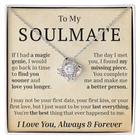 Load image into Gallery viewer, To My Soulmate - If I had A Magic Genie - Love Knot Necklace
