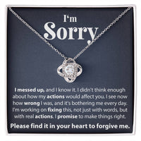 Load image into Gallery viewer, I&#39;m Sorry, I messed up - Love Knot Necklace
