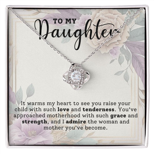 To My Daughter - Love Knot Necklace
