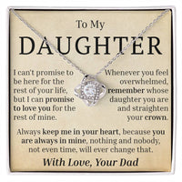 Load image into Gallery viewer, To My Daughter - I Can&#39;t Promise - Love Knot Necklace
