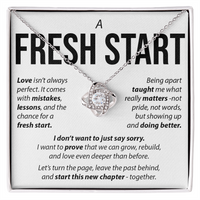 Load image into Gallery viewer, “A Fresh Start” Love Knot Necklace – Apology &amp; Reconciliation Gift for Her
