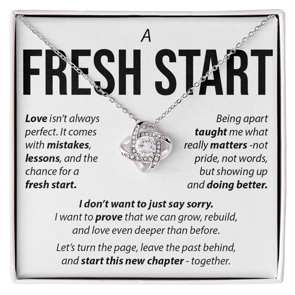 “A Fresh Start” Love Knot Necklace – Apology & Reconciliation Gift for Her