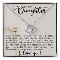 Load image into Gallery viewer, To My Daughter - I Love You - Love Knot Necklace
