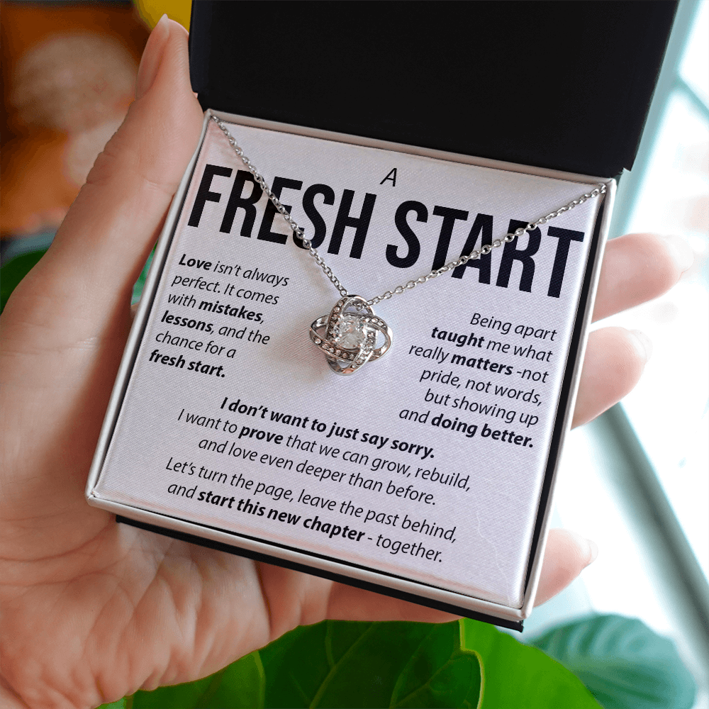 “A Fresh Start” Love Knot Necklace – Apology & Reconciliation Gift for Her