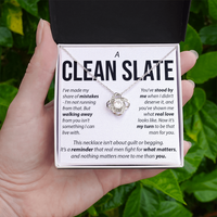 Load image into Gallery viewer, “A Clean Slate” Love Knot Necklace – Apology &amp; Reconciliation Gift for Her
