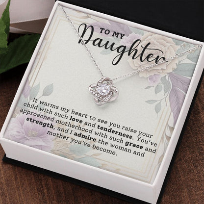 To My Daughter - Love Knot Necklace