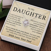 Load image into Gallery viewer, To My Daughter - I Can&#39;t Promise - Love Knot Necklace
