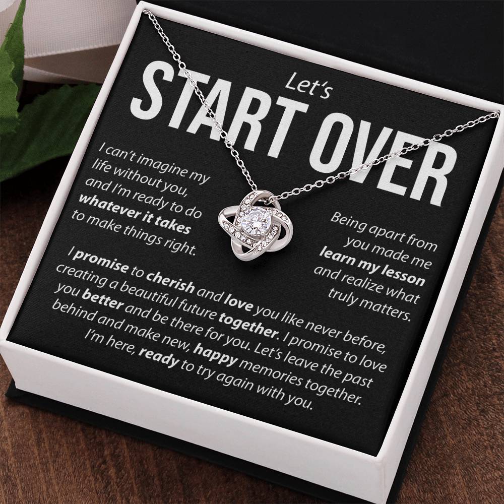 Let's Start Over, Whatever It Takes - Love Knot Necklace