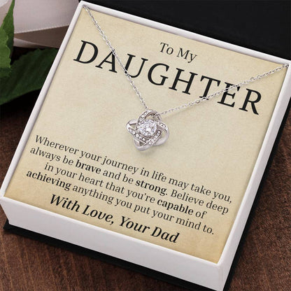 To My Daughter - Your Journey - Love Knot Necklace