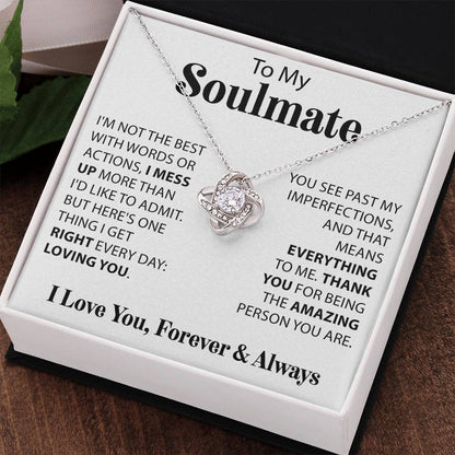 To My Soulmate, I'm Not Always The Best - Love Knot Necklace