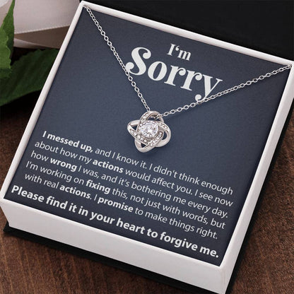 I'm Sorry, I messed up - Love Knot Necklace