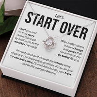 Load image into Gallery viewer, Let&#39;s Start Over, I Hurt You - Love Knot Necklace
