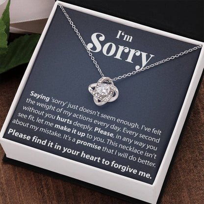 I'm Sorry, Please Forgive Me - Love Knot Necklace