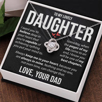 Load image into Gallery viewer, To My Daughter - I Want You To Believe - Love Knot Necklace
