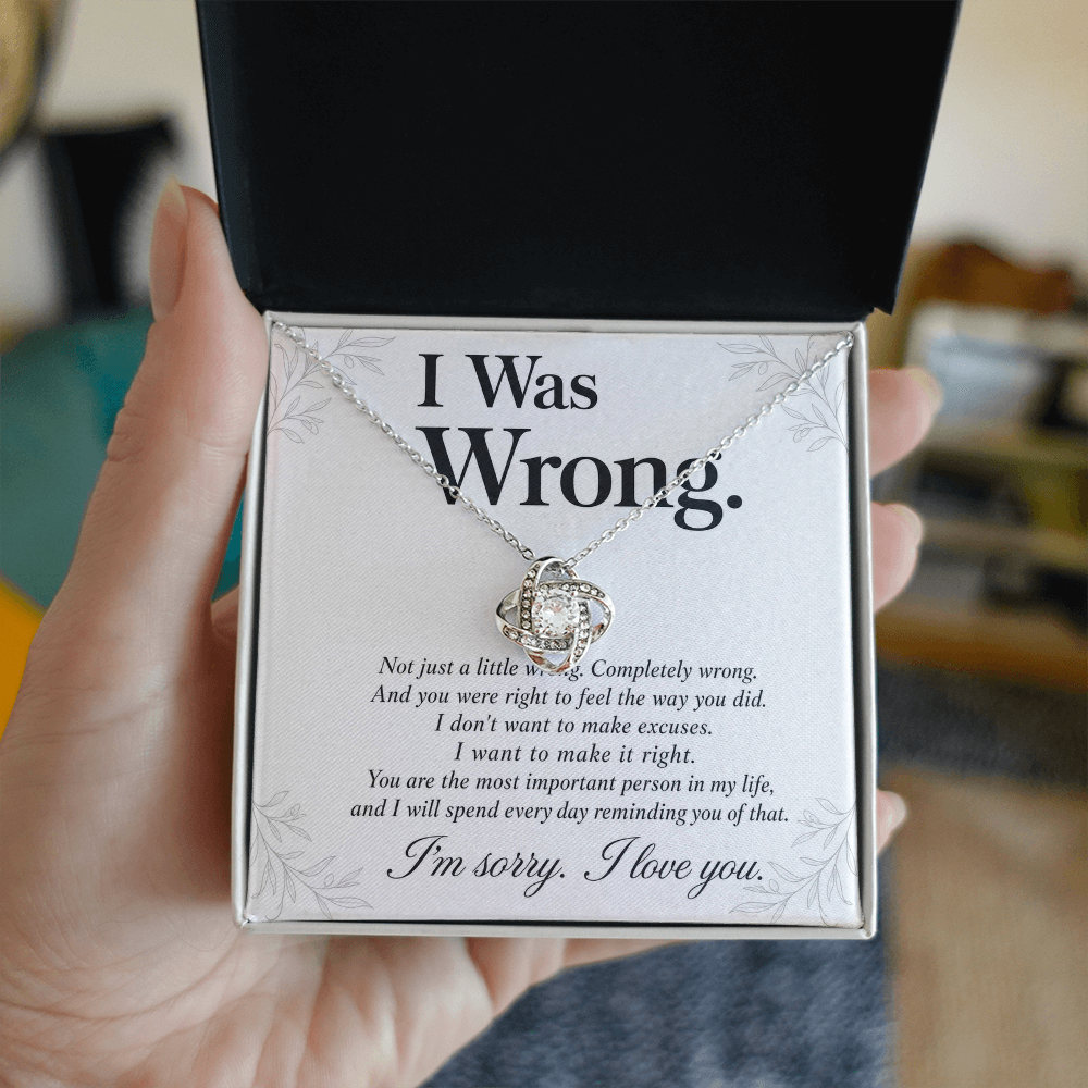 I Was Wrong - Apology Gift for Her - Necklace