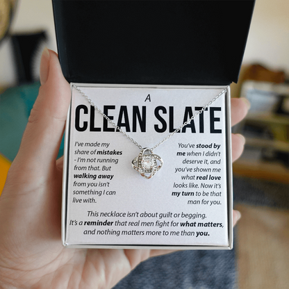 “A Clean Slate” Love Knot Necklace – Apology & Reconciliation Gift for Her