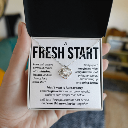 “A Fresh Start” Love Knot Necklace – Apology & Reconciliation Gift for Her