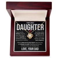 Load image into Gallery viewer, To My Daughter - I Want You To Believe - Love Knot Necklace
