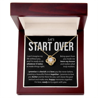 Let's Start Over, Whatever It Takes - Love Knot Necklace