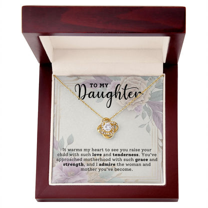 To My Daughter - Love Knot Necklace