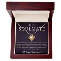 Load image into Gallery viewer, To My Soulmate - If I Had One Wish - Love Knot Necklace
