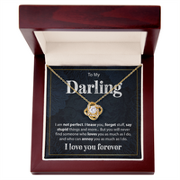 Load image into Gallery viewer, Gift for Her &quot;To My Darling, I am Not Perfect&quot; - Love Knot Necklace

