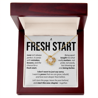 “A Fresh Start” Love Knot Necklace – Apology & Reconciliation Gift for Her