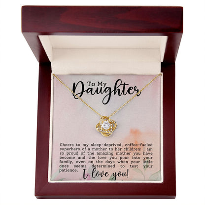 To My Daughter - Cheers - Love Knot Necklace