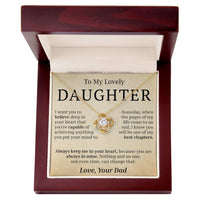 Load image into Gallery viewer, To My Lovely Daughter - I Want You To Believe - Love Knot Necklace
