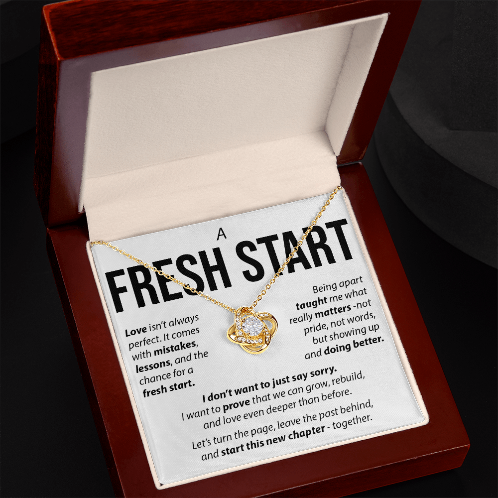 “A Fresh Start” Love Knot Necklace – Apology & Reconciliation Gift for Her