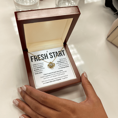 “A Fresh Start” Love Knot Necklace – Apology & Reconciliation Gift for Her
