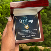 Load image into Gallery viewer, Gift for Her &quot;To My Darling, I am Not Perfect&quot; - Love Knot Necklace
