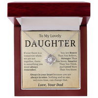 Load image into Gallery viewer, To My Lovely Daughter - If Ever There Is A Tomorrow - Love Knot Necklace
