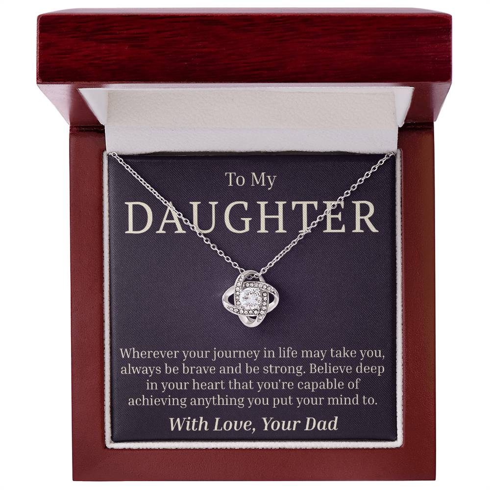 To My Daughter - Your Journey - Love Knot Necklace