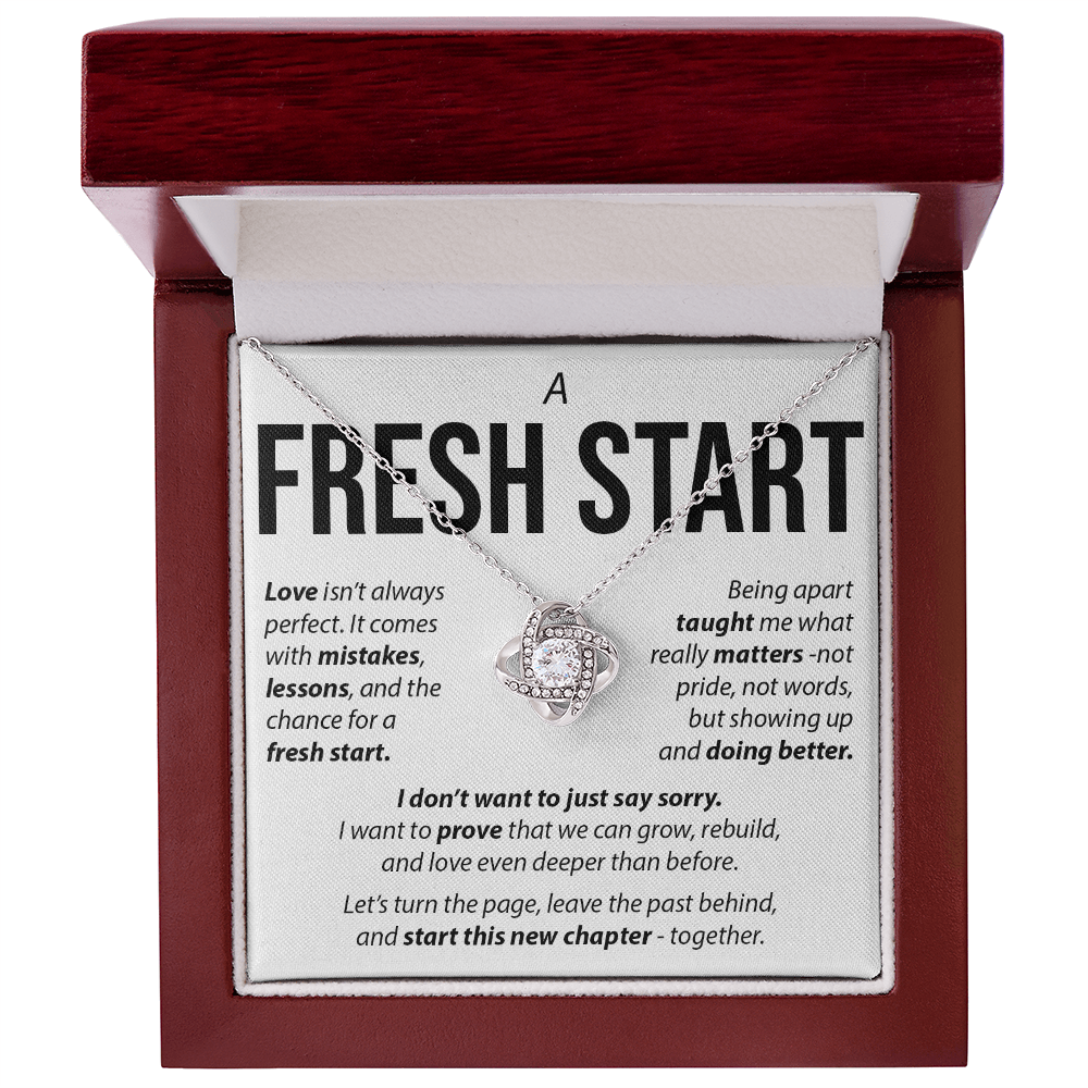 “A Fresh Start” Love Knot Necklace – Apology & Reconciliation Gift for Her