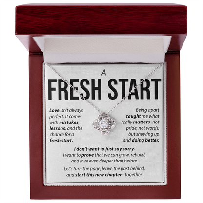 “A Fresh Start” Love Knot Necklace – Apology & Reconciliation Gift for Her