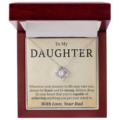 To My Daughter - Your Journey - Love Knot Necklace