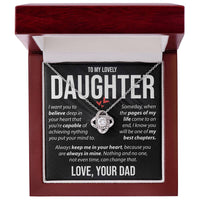 Load image into Gallery viewer, To My Daughter - I Want You To Believe - Love Knot Necklace
