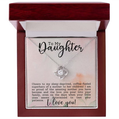 To My Daughter - Cheers - Love Knot Necklace