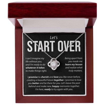 Let's Start Over, Whatever It Takes - Love Knot Necklace