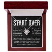 Load image into Gallery viewer, Let&#39;s Start Over, Whatever It Takes - Love Knot Necklace
