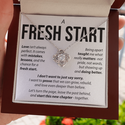“A Fresh Start” Love Knot Necklace – Apology & Reconciliation Gift for Her
