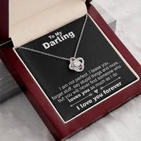 Load image into Gallery viewer, To My Darling, I am Not Perfect - Love Knot Necklace
