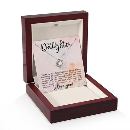 To My Daughter - Cheers - Love Knot Necklace