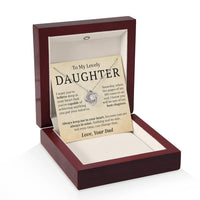 Load image into Gallery viewer, To My Lovely Daughter - I Want You To Believe - Love Knot Necklace
