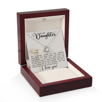 Load image into Gallery viewer, To My Daughter - I Love You - Love Knot Necklace
